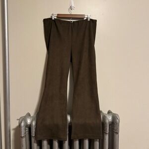 Tuckernuck Chocolate Brown Boho Wide Leg Flare Pants Size XXL Women's